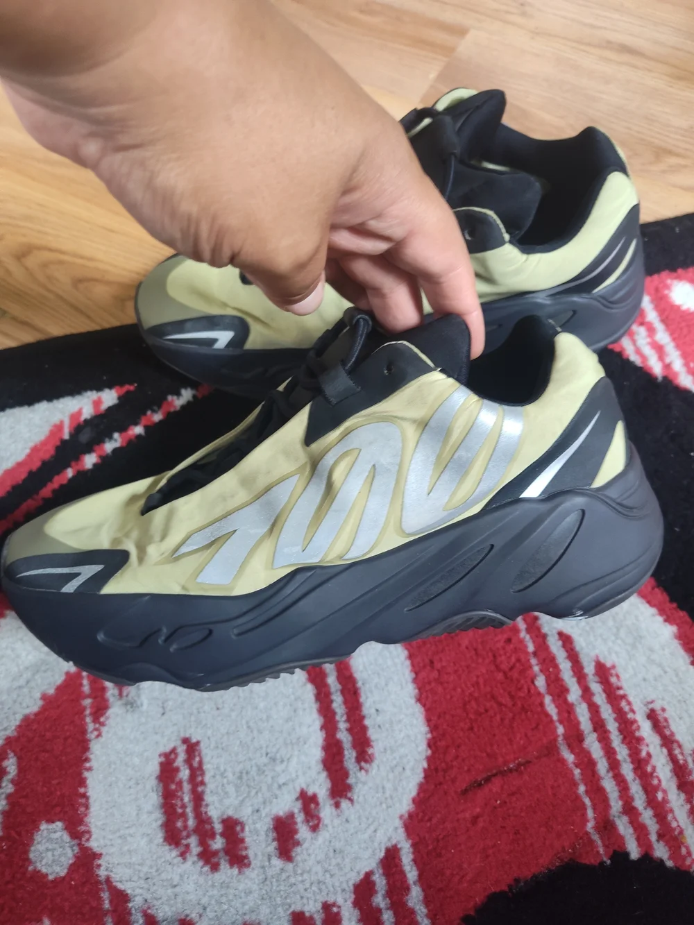 Yeezys adidas Men's Sneakers in Olive Green and Black